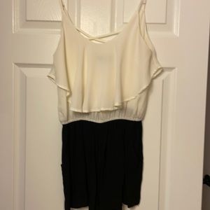 Black and white romper